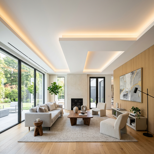 Obra de decoración en pladur y escayola